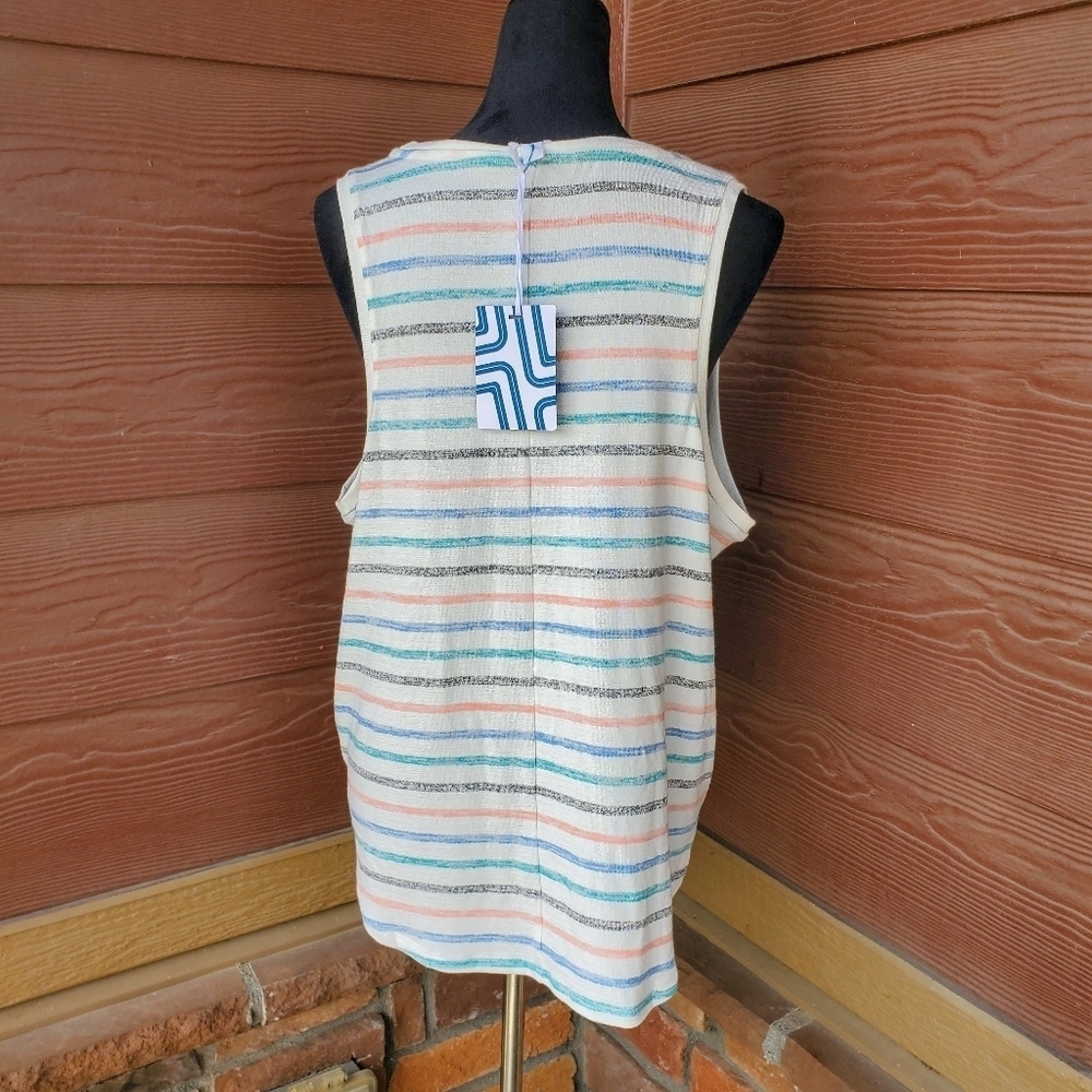 NWT Stitch Fix Market & Spruce Women's Striped Knit Tank Top Plus Size XXL - Picture 8 of 16